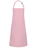 Karlowsky Latzschürze Basic mit Schnalle in Rose (ca. Pantone 4065C) – mit Firmenlogo individualisierbar