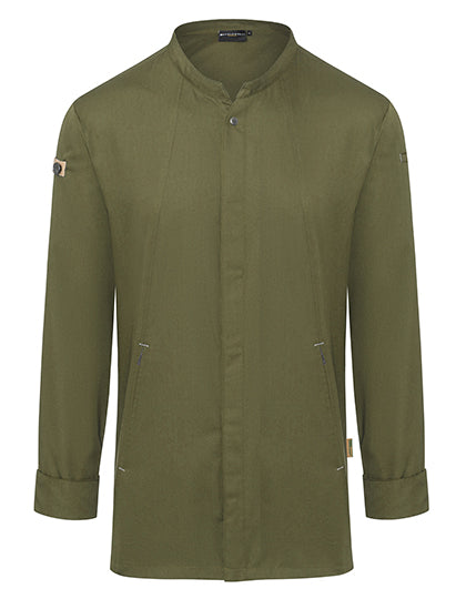 Karlowsky Kochjacke Green-Generation KY051 in Moss Green (ca. Pantone 7764C)