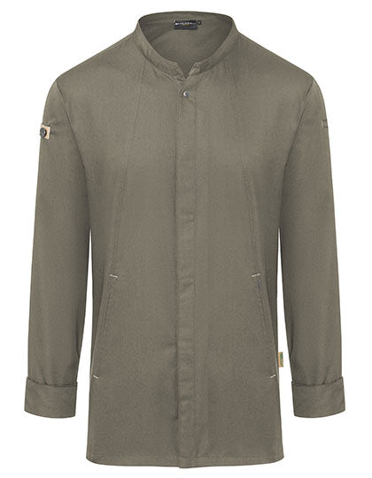Karlowsky Kochjacke Green-Generation KY051 in Sage (ca. Pantone 416C)