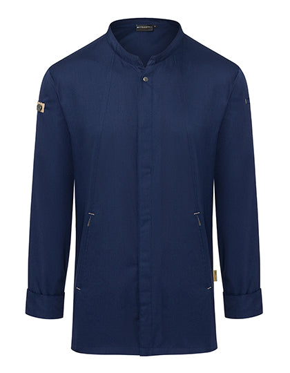 Karlowsky Kochjacke Green-Generation KY051 in Steel Blue (ca. Pantone 2380C)