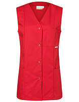Karlowsky Damen-Kasack Sara in Red (ca. Pantone 186C) – mit Firmenlogo individualisierbar