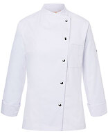 Karlowsky Damen-Kochjacke Larissa in White – mit Firmenlogo individualisierbar