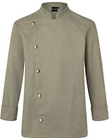 Karlowsky Kochjacke im Jeans-Stil in Vintage Moss Green (ca. Pantone 416C) – mit Firmenlogo individualisierbar