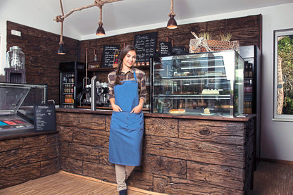 Latzschürze Jeans-Style mit Tasche