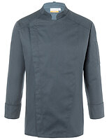 Karlowsky Kochjacke Noah in Anthracite (ca. Pantone 7540C) – mit Firmenlogo individualisierbar