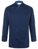 Karlowsky Kochjacke Noah in Navy (ca. Pantone 533C) – mit Firmenlogo individualisierbar