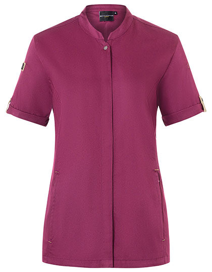 Karlowsky Damenkochjacke Green-Generation Kurzarm KY135 in Fuchsia (ca. Pantone 689C)