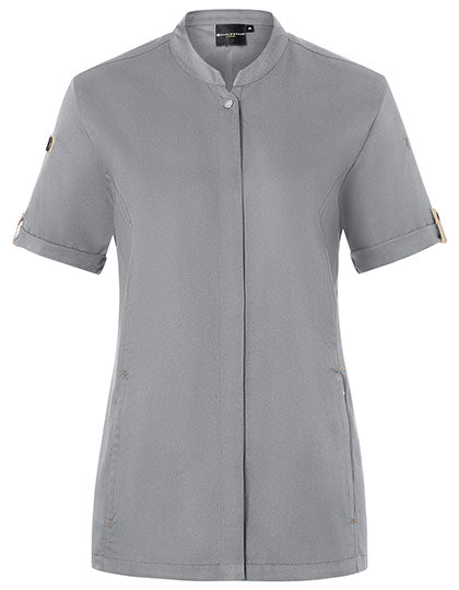 Karlowsky Damenkochjacke Green-Generation Kurzarm KY135 in Platinum Grey (ca. Pantone 4283C)
