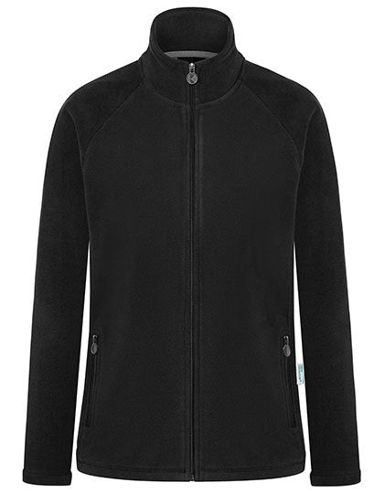 Karlowsky Damen Workwear Fleecejacke Warm-Up in Black (ca. Pantone 419C) – mit Firmenlogo individualisierbar