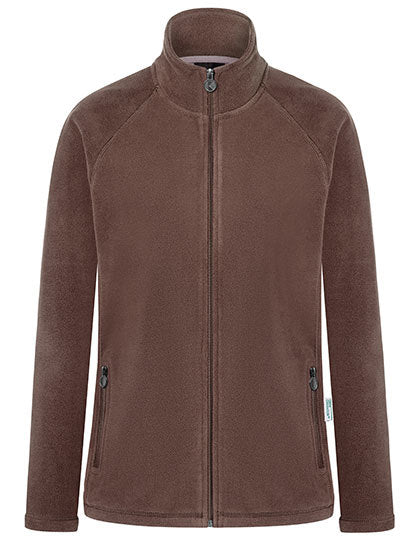 Karlowsky Damen Workwear Fleecejacke Warm-Up in Light Brown (ca. Pantone 438C) – mit Firmenlogo individualisierbar
