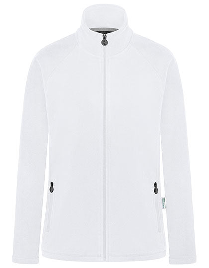 Karlowsky Damen Workwear Fleecejacke Warm-Up in White – mit Firmenlogo individualisierbar