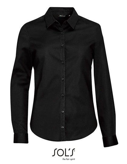 Women´s Long Sleeve Stretch Shirt Blake von SOL´S – Produkt- und Farbansicht für Textildruck und Stickerei