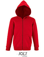 SOL´S Kinder-Zip-Hoodie Stone in Red – mit Firmenlogo individualisierbar