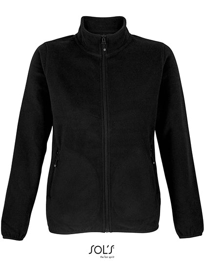 SOL´S Women´s Factor Zipped Fleece Jacket in Black – mit Firmenlogo individualisierbar