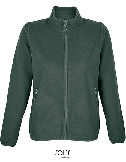 SOL´S Women´s Factor Zipped Fleece Jacket in Forest Green – mit Firmenlogo individualisierbar