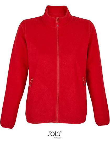SOL´S Women´s Factor Zipped Fleece Jacket in Red – mit Firmenlogo individualisierbar