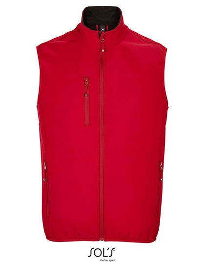 SOL´S Men´s Falcon Zipped Softshell Bodywarmer in Pepper Red – mit Firmenlogo individualisierbar