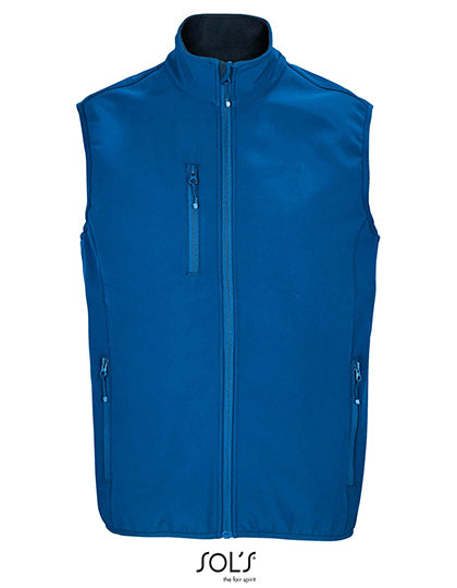 SOL´S Men´s Falcon Zipped Softshell Bodywarmer in Royal Blue 241 – mit Firmenlogo individualisierbar