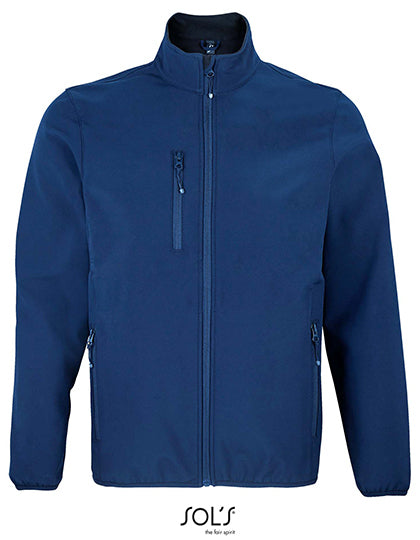 SOL´S Men´s Falcon Zipped Softshell Jacket in Abyss Blue – mit Firmenlogo individualisierbar