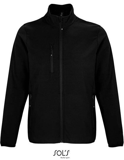 SOL´S Men´s Falcon Zipped Softshell Jacket in Black – mit Firmenlogo individualisierbar