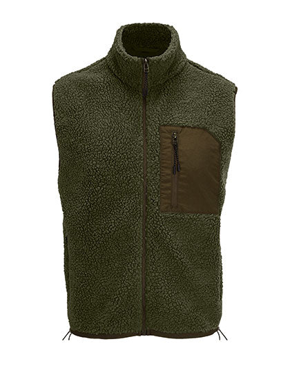 Modischer Bodywarmer mit Sherpa-Fleece von SOL´S – Produkt- und Farbansicht für Textildruck und Stickerei