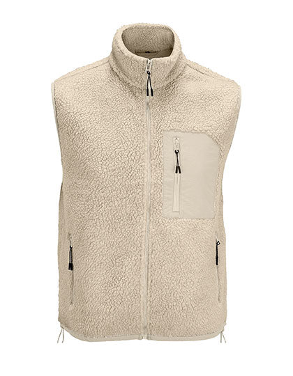 Modischer Bodywarmer mit Sherpa-Fleece von SOL´S – Produkt- und Farbansicht für Textildruck und Stickerei