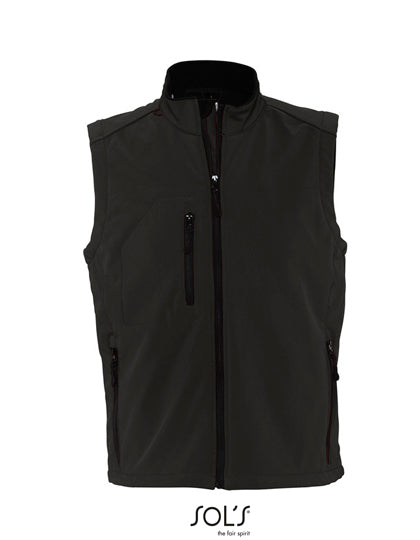 SOL´S Men´s Sleeveless Softshell Rallye in Black – mit Firmenlogo individualisierbar