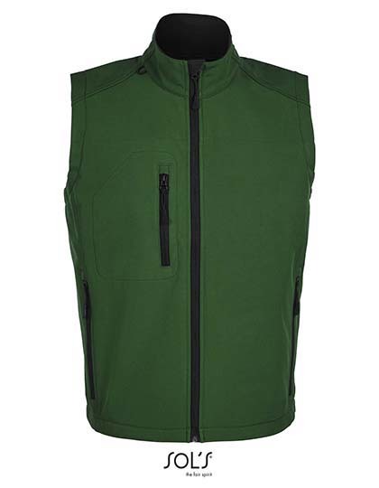 SOL´S Men´s Sleeveless Softshell Rallye in Bottle Green – mit Firmenlogo individualisierbar