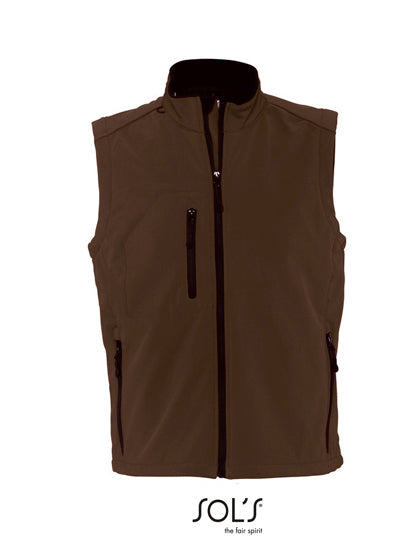 SOL´S Men´s Sleeveless Softshell Rallye in Dark Chocolate – mit Firmenlogo individualisierbar