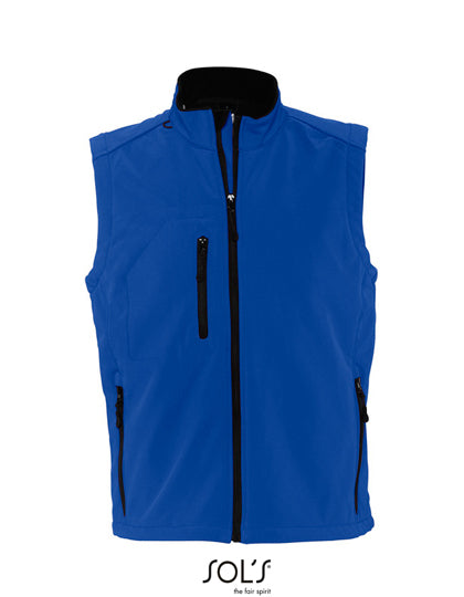 SOL´S Men´s Sleeveless Softshell Rallye in Royal Blue 241 – mit Firmenlogo individualisierbar
