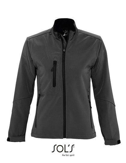 SOL´S Women´s Softshell Jacket Roxy in Charcoal Grey (Solid) – mit Firmenlogo individualisierbar