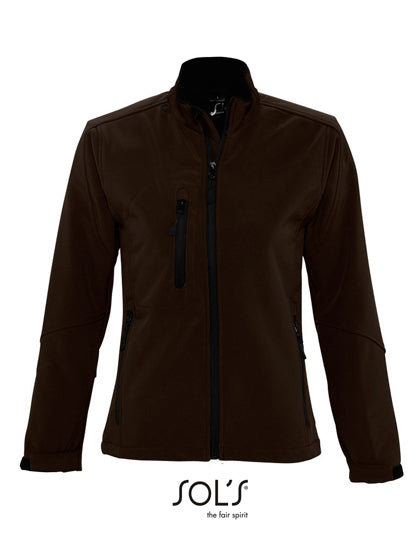 SOL´S Women´s Softshell Jacket Roxy in Dark Chocolate – mit Firmenlogo individualisierbar