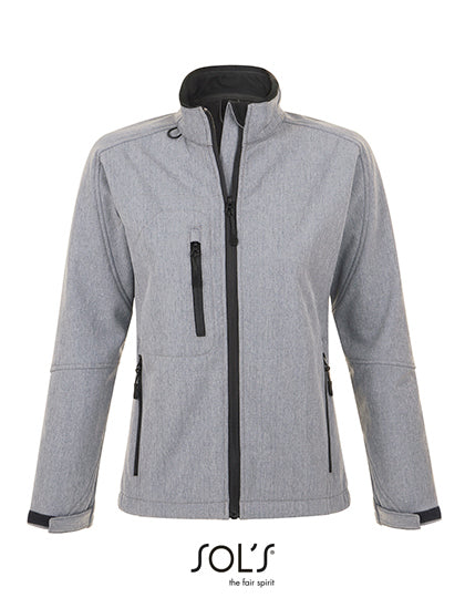 SOL´S Women´s Softshell Jacket Roxy in Grey Melange – mit Firmenlogo individualisierbar