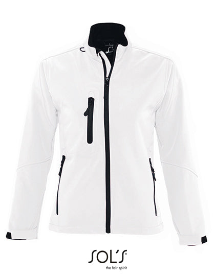 SOL´S Women´s Softshell Jacket Roxy in White – mit Firmenlogo individualisierbar