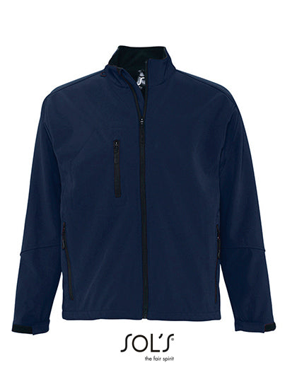 SOL´S Men´s Softshell Jacket Relax in Abyss Blue – mit Firmenlogo individualisierbar