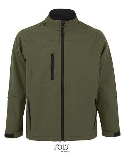SOL´S Men´s Softshell Jacket Relax in Army – mit Firmenlogo individualisierbar