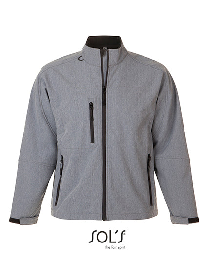 SOL´S Men´s Softshell Jacket Relax in Grey Melange – mit Firmenlogo individualisierbar