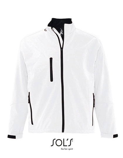 SOL´S Men´s Softshell Jacket Relax in White – mit Firmenlogo individualisierbar