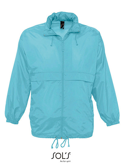 SOL´S Unisex Windbreaker Surf Jacket in Atoll Blue – mit Firmenlogo individualisierbar