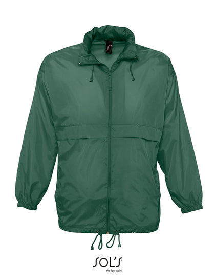 SOL´S Unisex Windbreaker Surf Jacket in Forest Green – mit Firmenlogo individualisierbar