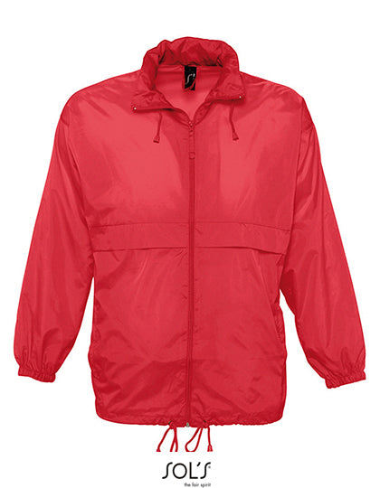 SOL´S Unisex Windbreaker Surf Jacket in Red – mit Firmenlogo individualisierbar