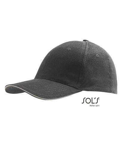 SOL´S Six Panel Cap Buffalo LC88100 in Dark Grey (Solid)