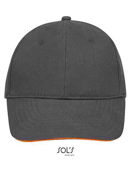 SOL´S Six Panel Cap Buffalo LC88100 in Grey (Solid)