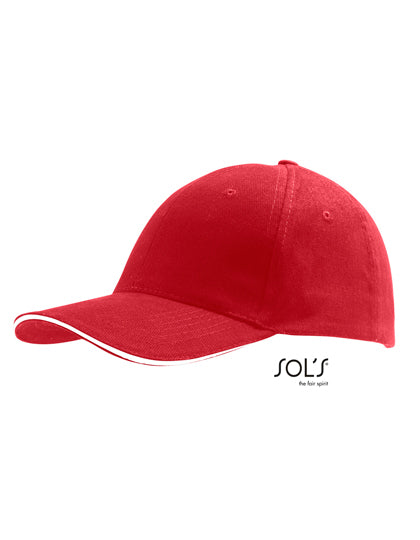 SOL´S Six Panel Cap Buffalo LC88100 in Red / White