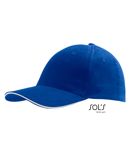 SOL´S Six Panel Cap Buffalo LC88100 in Royal Blue 241 / White