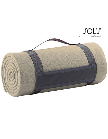 SOL´S Fleece Plaid in Beige – mit Firmenlogo individualisierbar