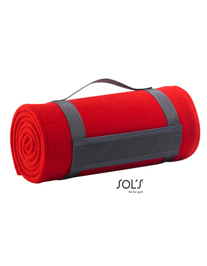 SOL´S Fleece Plaid in Red – mit Firmenlogo individualisierbar