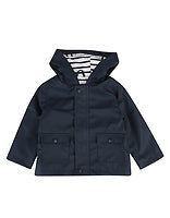 Larkwood Kinder-Regenjacke in Navy – mit Firmenlogo individualisierbar