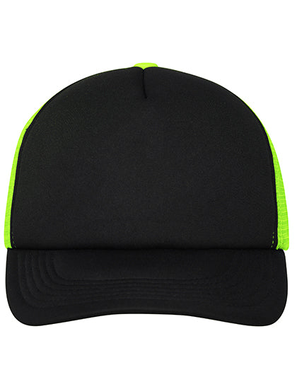 Trendige 5-Panel-Mütze aus Mesh von Daiber – Produkt- und Farbansicht für Textildruck und Stickerei