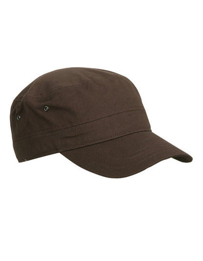 Militärisch inspiriertes 3-Panel-Cap aus Baumwollcanvas